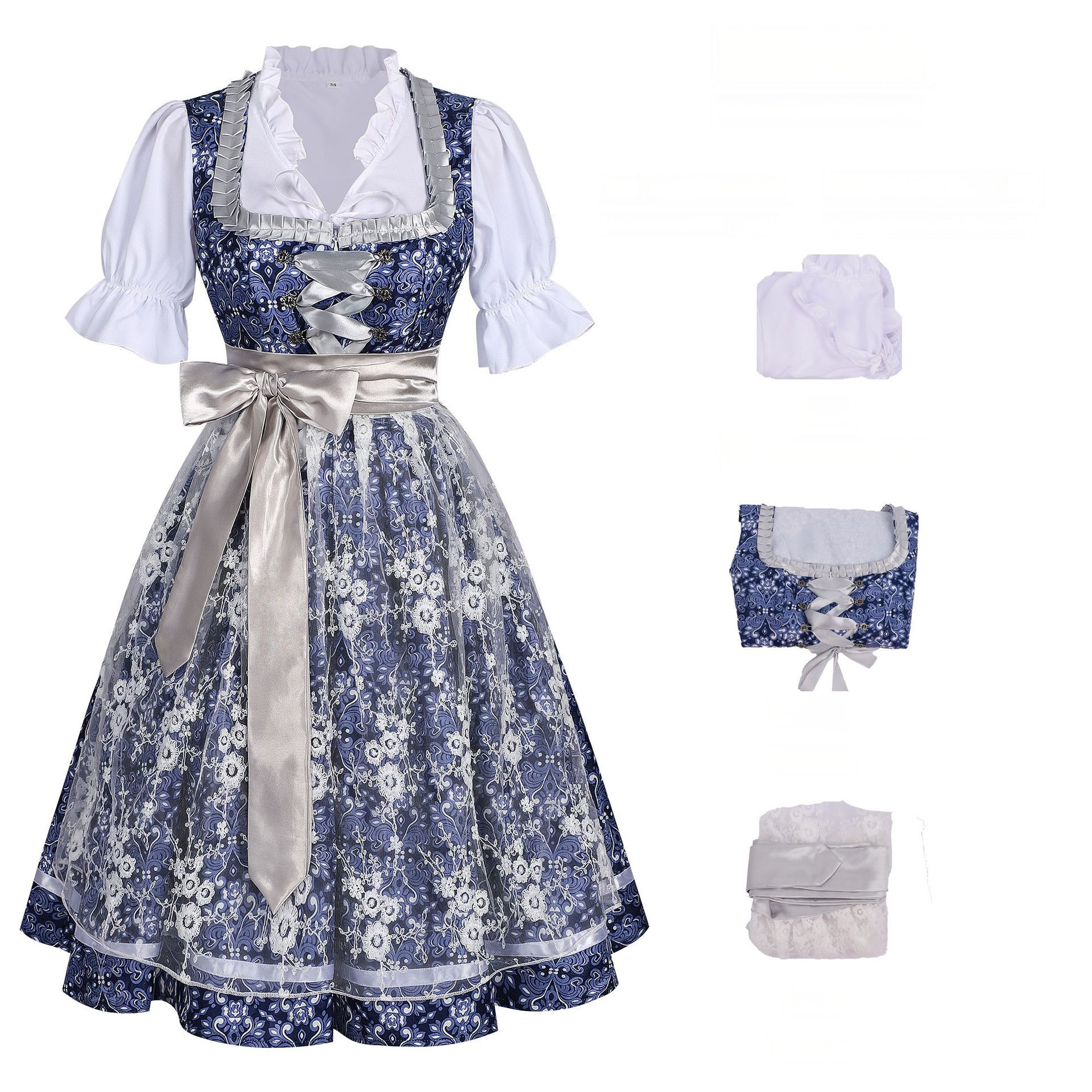 Bayerisches Dirndl floralk – Maid-Kleid Wiesn, DAMEN
