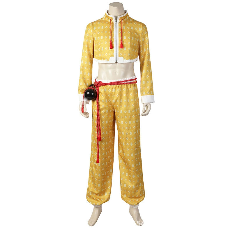 Jamie Street Fighter 6 Jacke Cosplay Kostuem Damen Gelb Rot