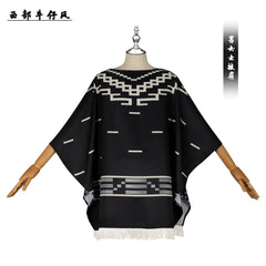 Clint Western Poncho-Umhang-Set Cosplay Kostuem Damen