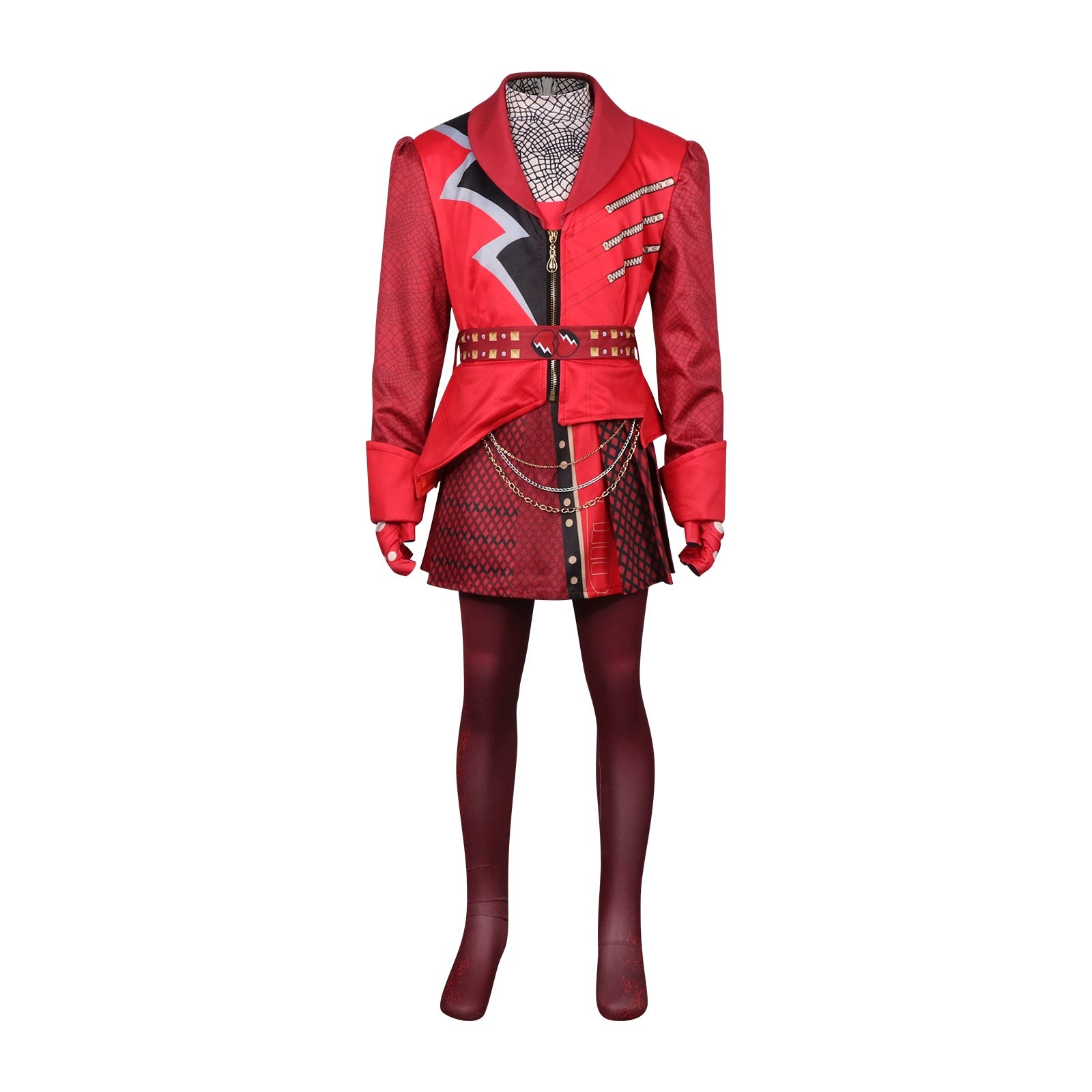 Red Queen Descendants Rot-Blaues Kleid Set Cosplay Kostuem Damen