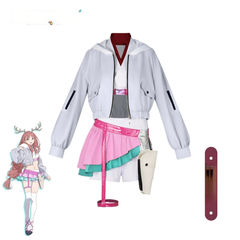 Kaguya Idol Hoodie-Kleid Cosplay Kostuem Damen Weiß