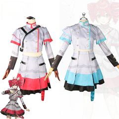 Kasane Teto Vocaloid Kleid-Set Cosplay Kostuem Damen Rot