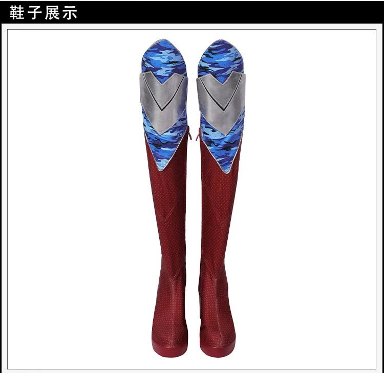Firecracker The Boys Anzug Cosplay Kostuem Damen Rot Blau