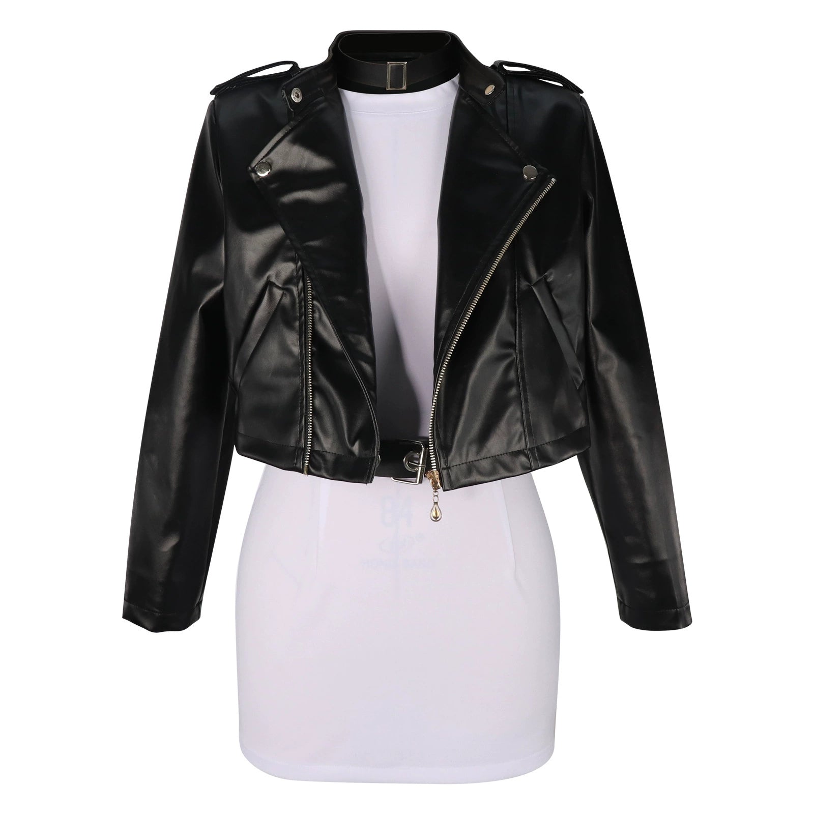 Yamada Leather Super no Ura Motorrad-Lederjacke Cosplay Kostuem Damen