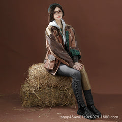 Alma Monster Hunter Wilds Outfit Cosplay Kostuem Damen Braun Gruen