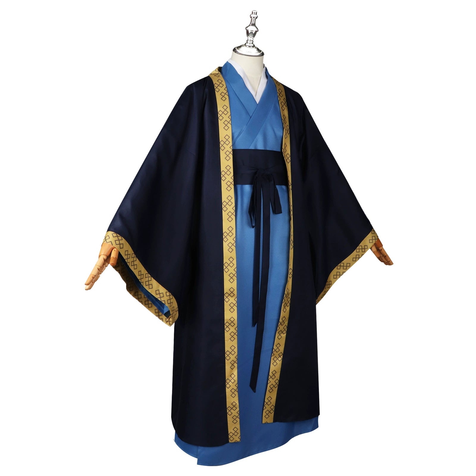 Jinshi The Apothecary Diaries Herren-Hanfu Cosplay Kostuem Damen Dunkelblau Hellblau