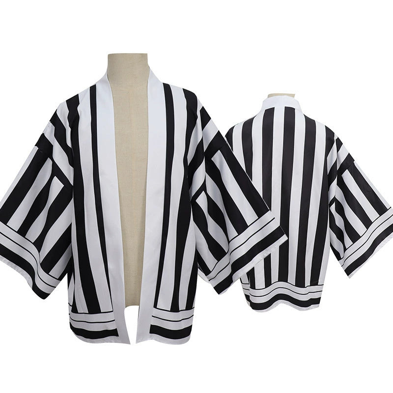 Shinobu Kocho Demon Slayer Haori-Set Cosplay Kostuem Damen Mehrfarbig