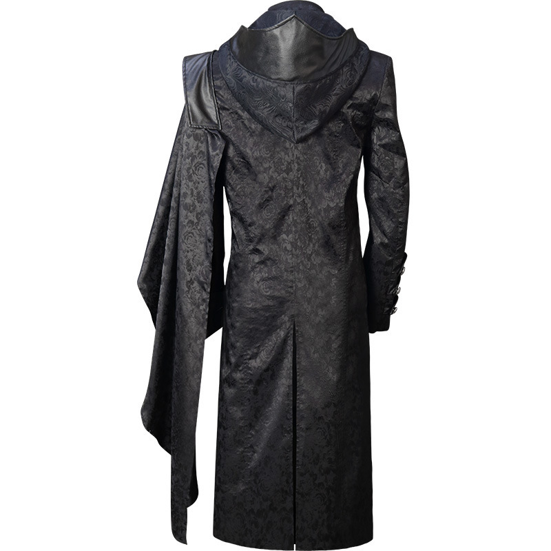 Steampunk Lederumhang – Militär-Cape mit Stehkragen für Halloween, HERREN