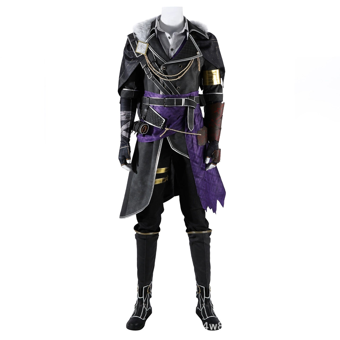 Verso Clair Obscur Expedition 33 Mantel Cosplay Kostuem Damen Schwarz Violett