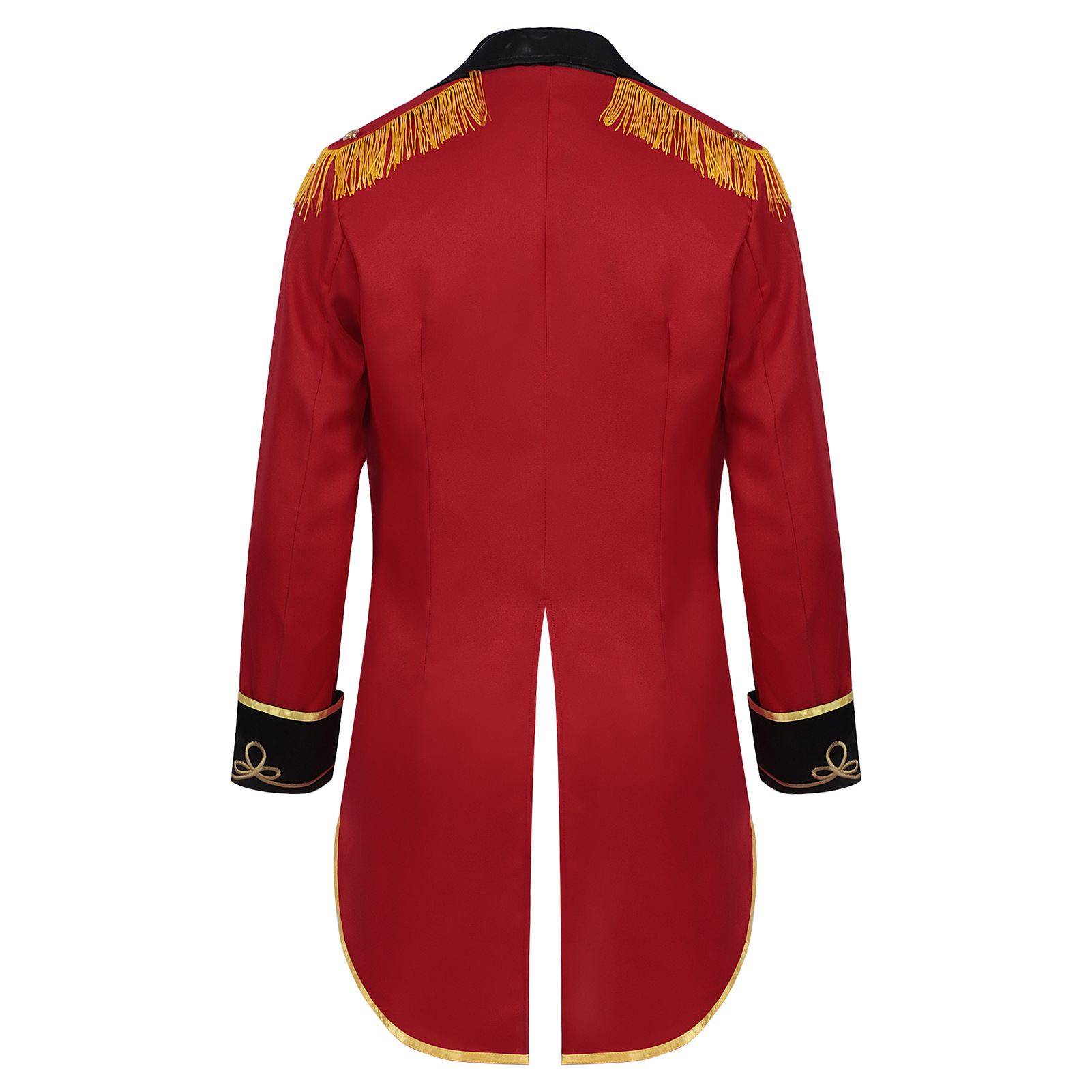 Roter Stehkragen-Mantel – Mittelalter Bühnenjacke, HERREN
