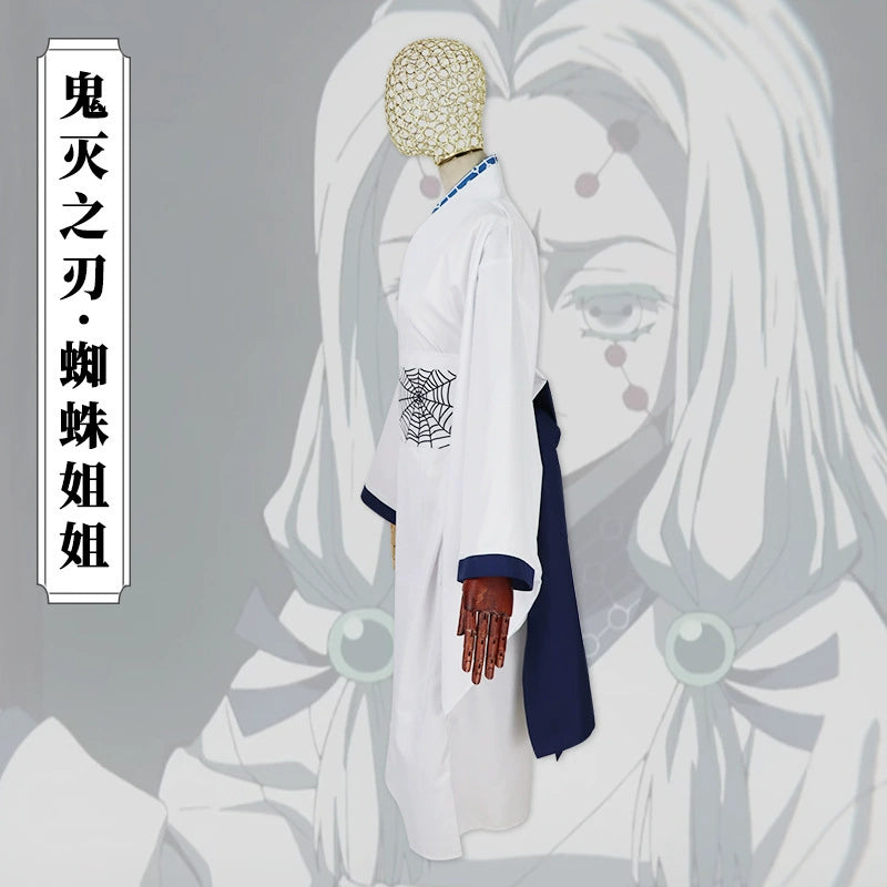 Demon Slayer Charaktere Kimono-Set Cosplay Kostuem Damen Weiß Rot