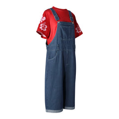 Stitch Cowgirl Lilo & Stitch Denim Latzhose Set Cosplay Kostuem Damen