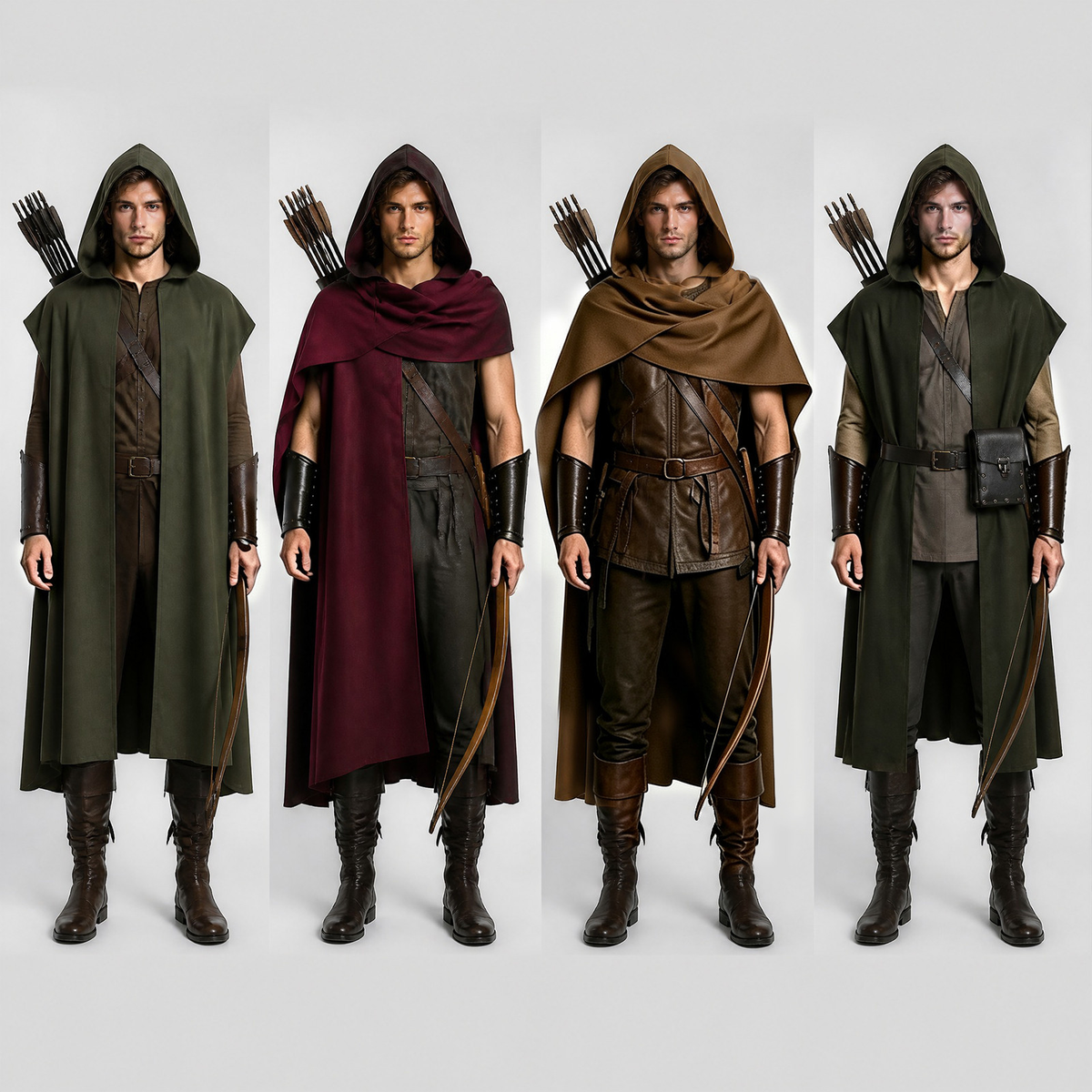 Ritter-Umhang 4 Tragearten – Elfen & Hexer Cape, UNISEX