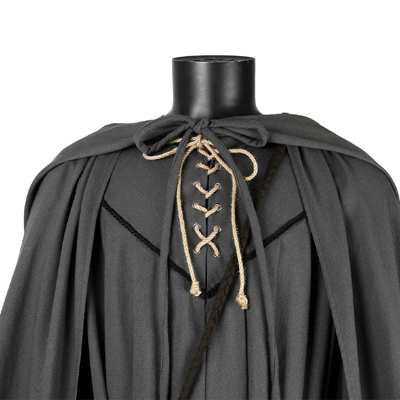 Gandalf Lord of the Rings Magier-Robe Cosplay Kostuem Damen Grau