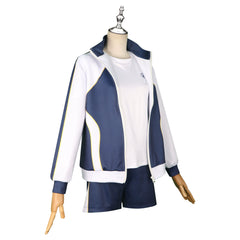 Mari Blue Archive Sport-Set Cosplay Kostuem Damen Weiß