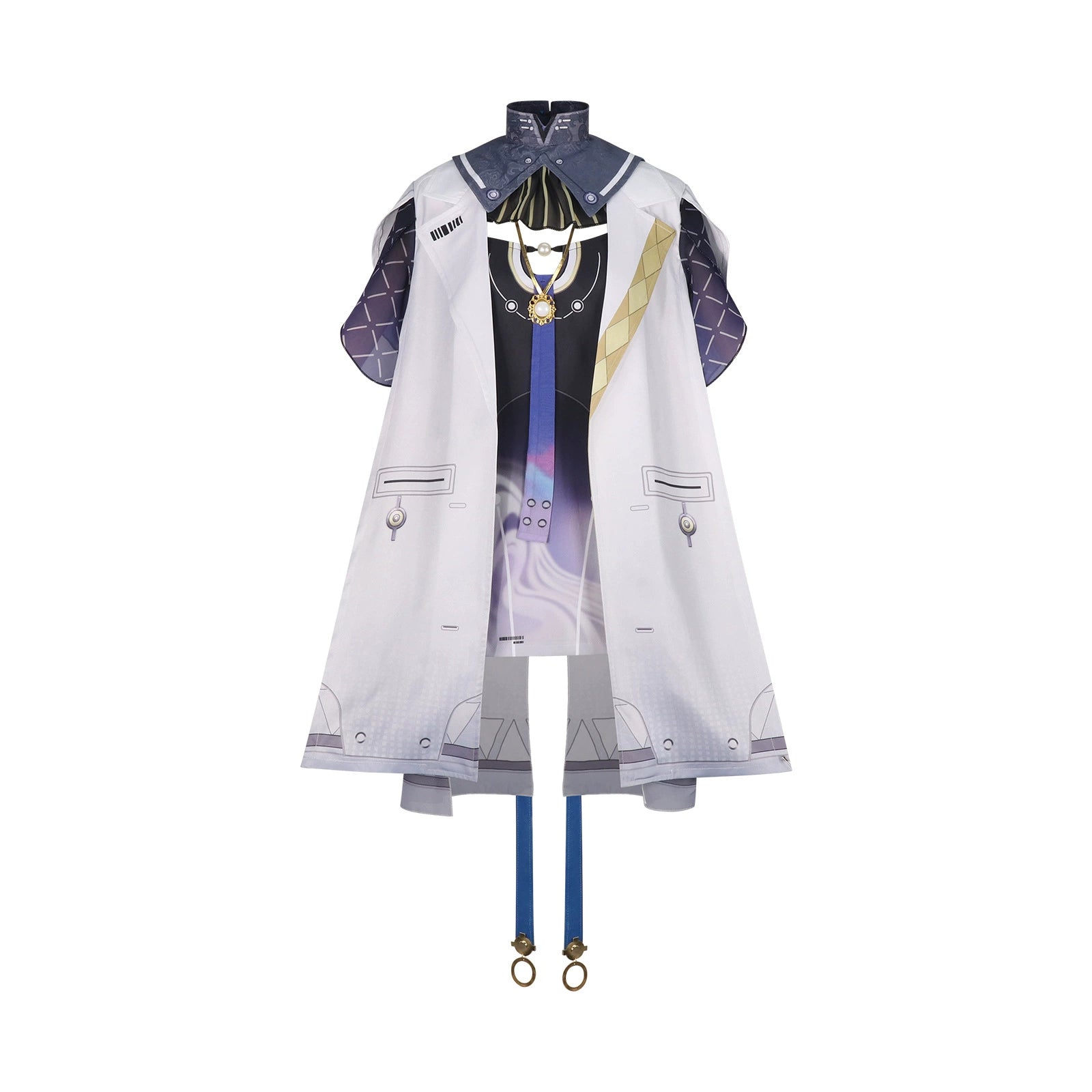 Wuthering Waves Uniform mit Jacke Cosplay Kostuem Damen Schwarz Weiß