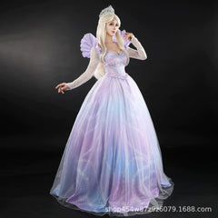 Glinda Wicked Prinzessinnenkleid Cosplay Kostuem Damen Rosa