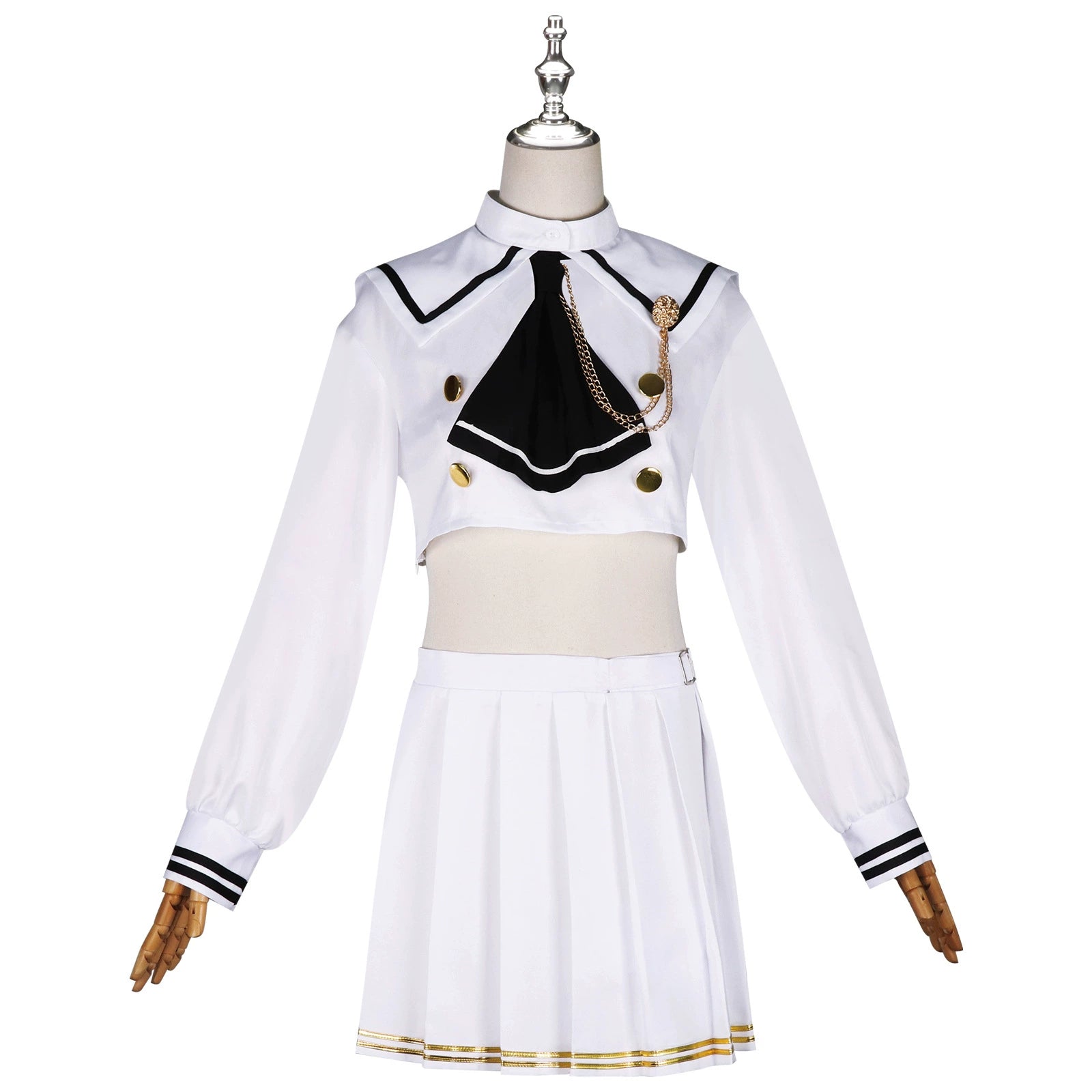 Janus Azur Lane JK-Uniform Cosplay Kostuem Damen Weiß Blau
