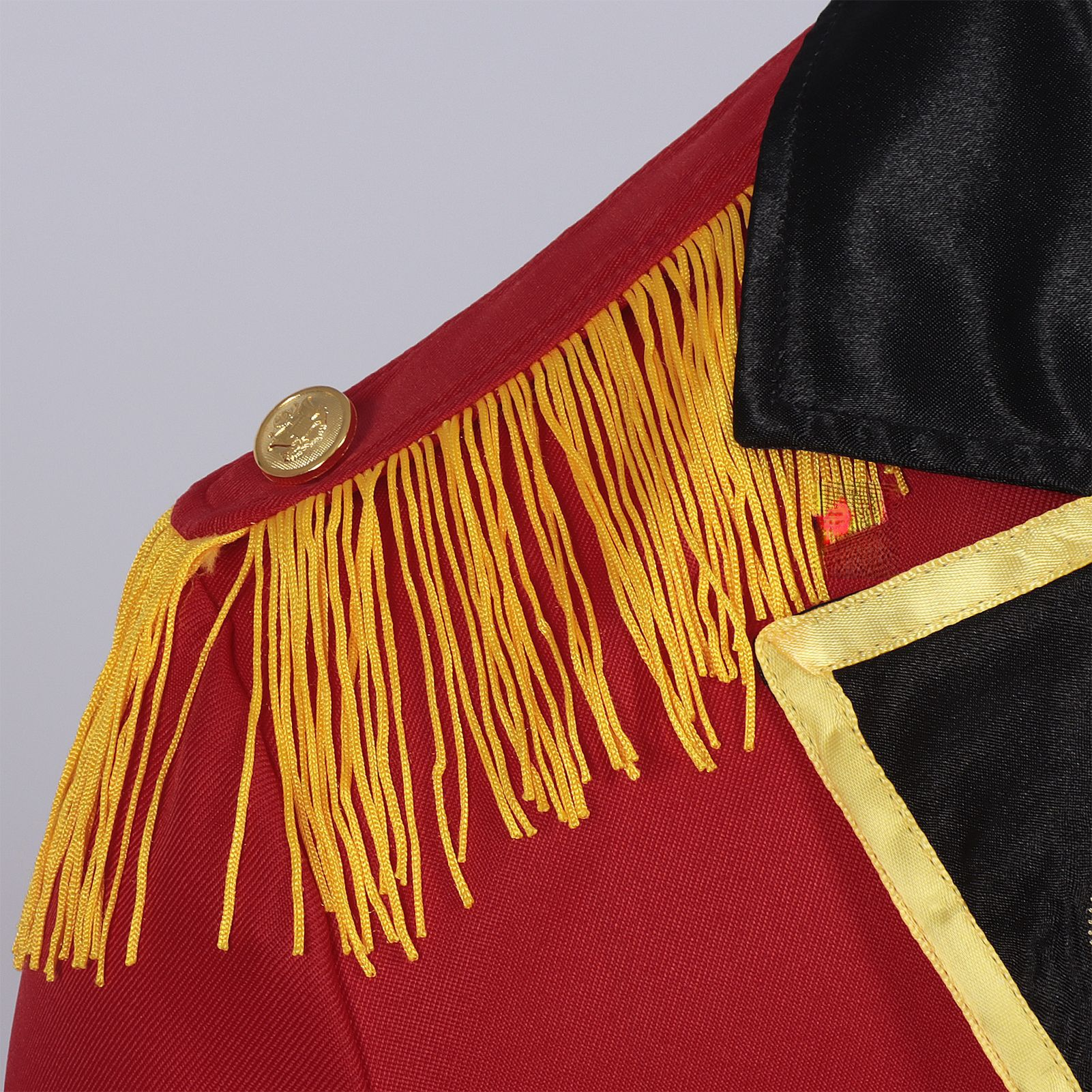 Roter Stehkragen-Mantel – Mittelalter Bühnenjacke, HERREN