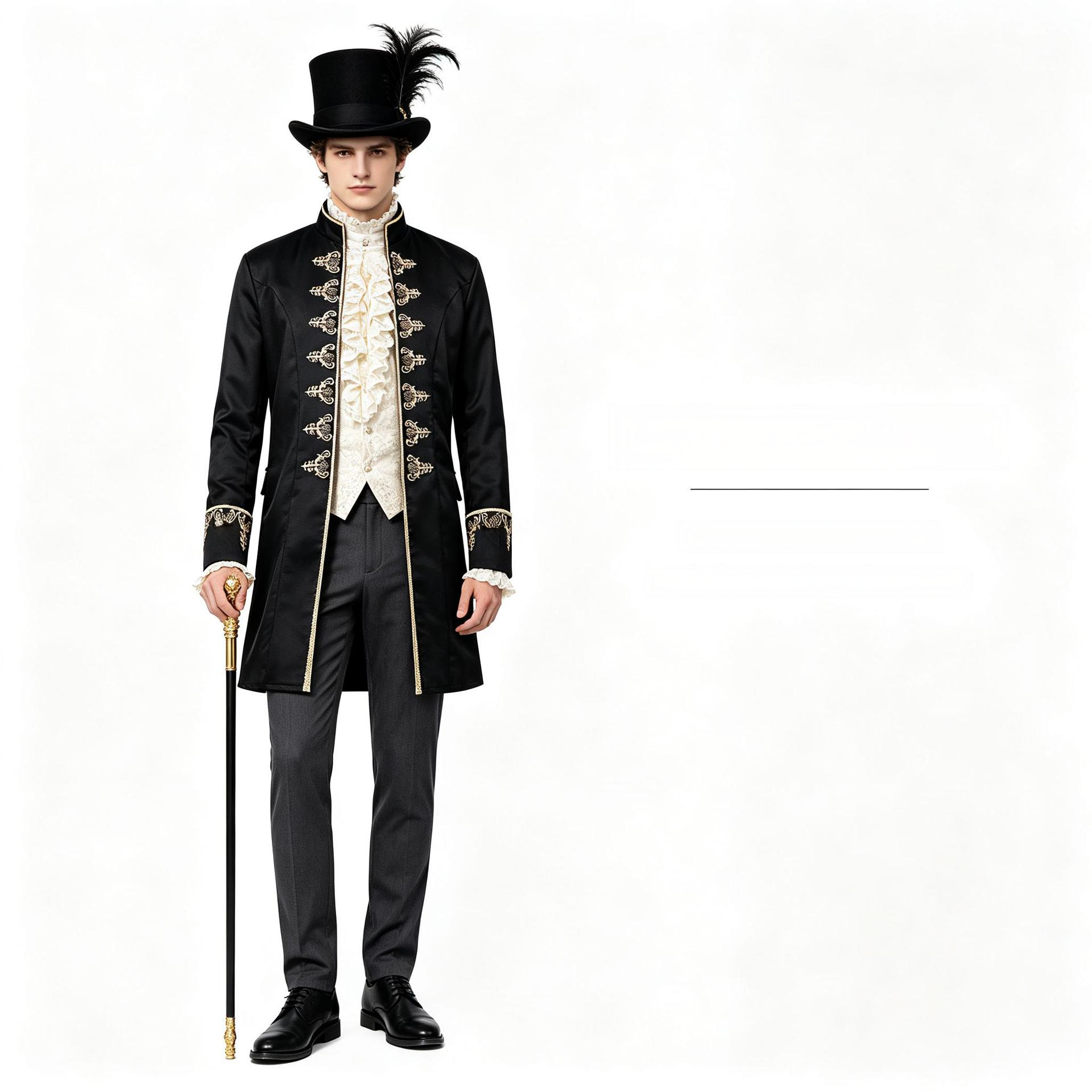 Stickerei-Mantel – Prinz-Blazer mit Ornamentsstick, HERREN