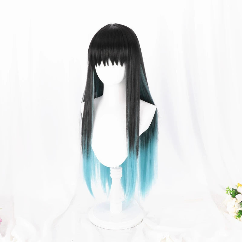 Muichiro Tokito Demon Slayer Jäger-Uniform Cosplay Kostuem Damen Schwarz Grün