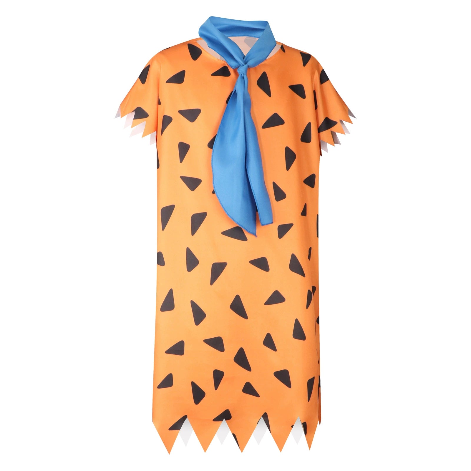 Fred Feuerstein The Flintstones Steinzeit Gewand Orange Cosplay Kostuem Damen