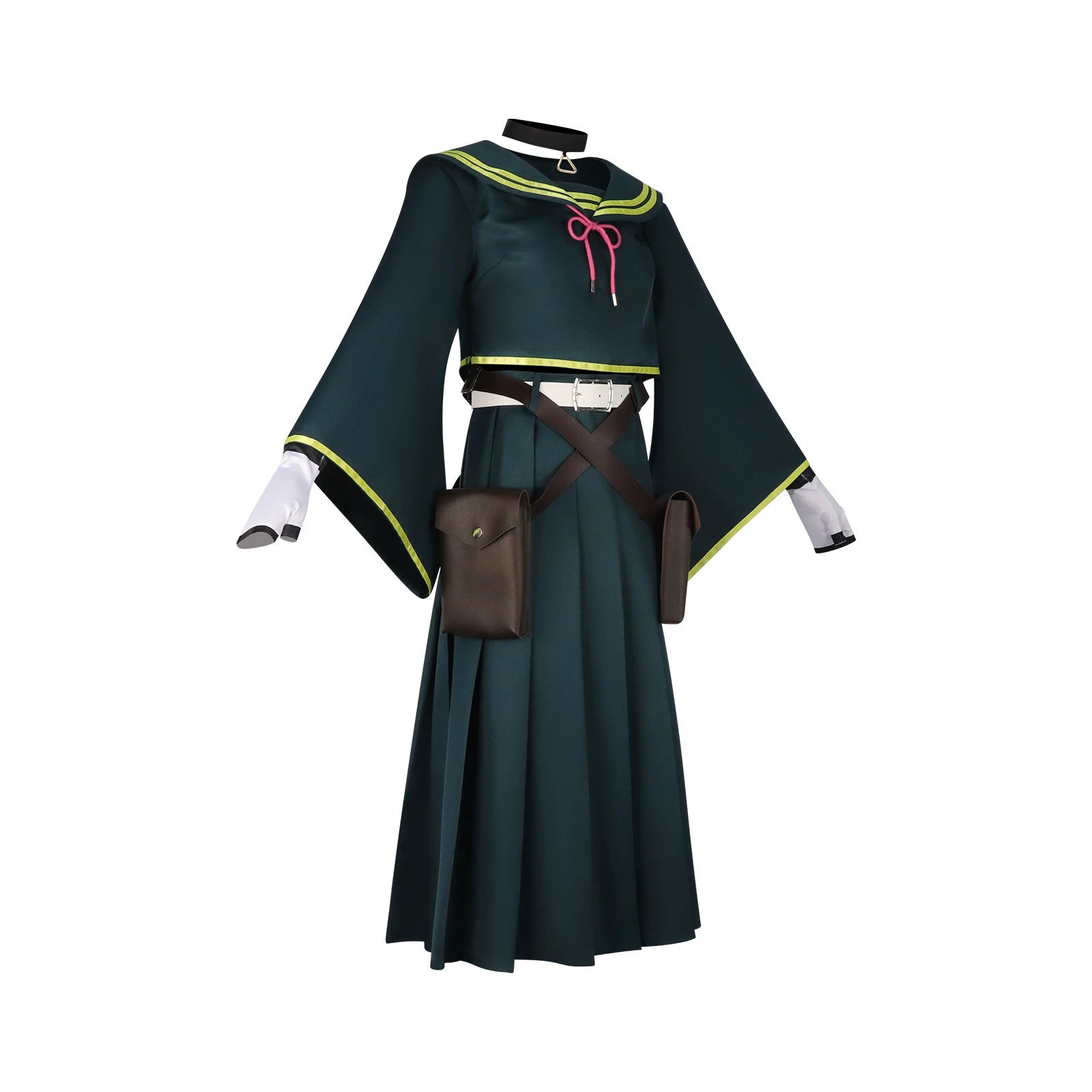 Kie Death Account Green JK Uniform Cosplay Kostuem Damen