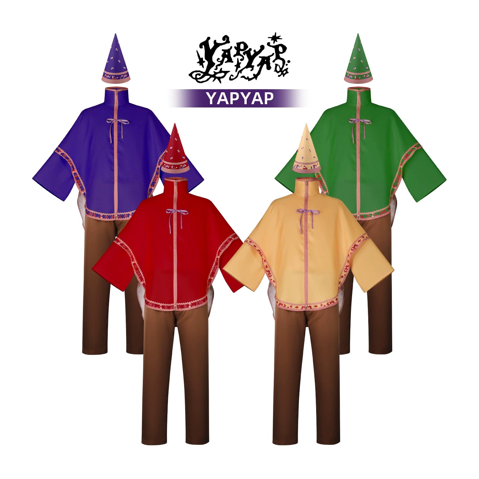 Yapyap Halloween & Mittelalter Witch Outfit Cosplay Kostuem Damen