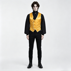 Goldwesten-Set – Weste einzeln oder mit Hemd kombinierbar, HERREN
