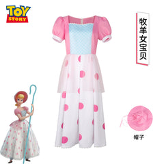 Bo Peep Toy Story Hirtenmädchen Kleid Cosplay Kostuem Damen