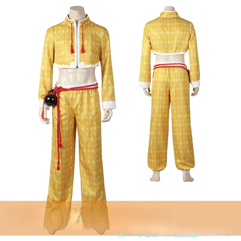 Jamie Street Fighter 6 Jacke Cosplay Kostuem Damen Gelb Rot