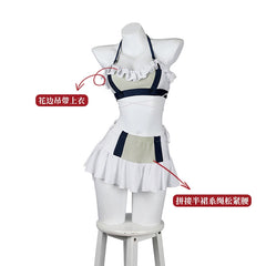 Tifa Aerith Final Fantasy VII Bikini-Set Cosplay Kostuem Damen Pink Weiss