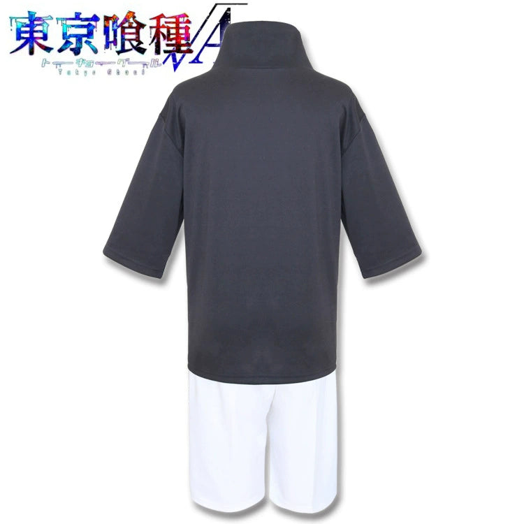 Ken Kaneki Tokyo Ghoul Schwarzer Kapuzenmantel Cosplay Kostuem Damen