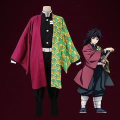 Tanjiro Kamado Demon Slayer Charakter-Set Cosplay Kostuem Damen Mehrfarbig