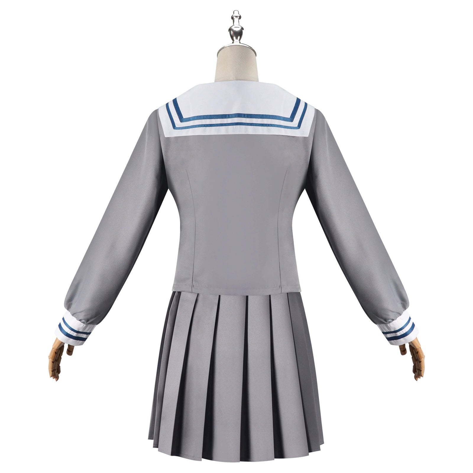 Hoshino Ichika Project Sekai Matrosen-Uniform Cosplay Kostuem Damen Blau Weiß