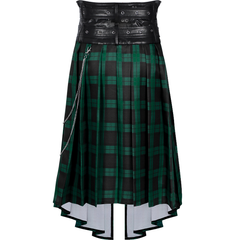 Karierten Faltenrock – Gothic Herrenrock für Dark Fashion, HERREN
