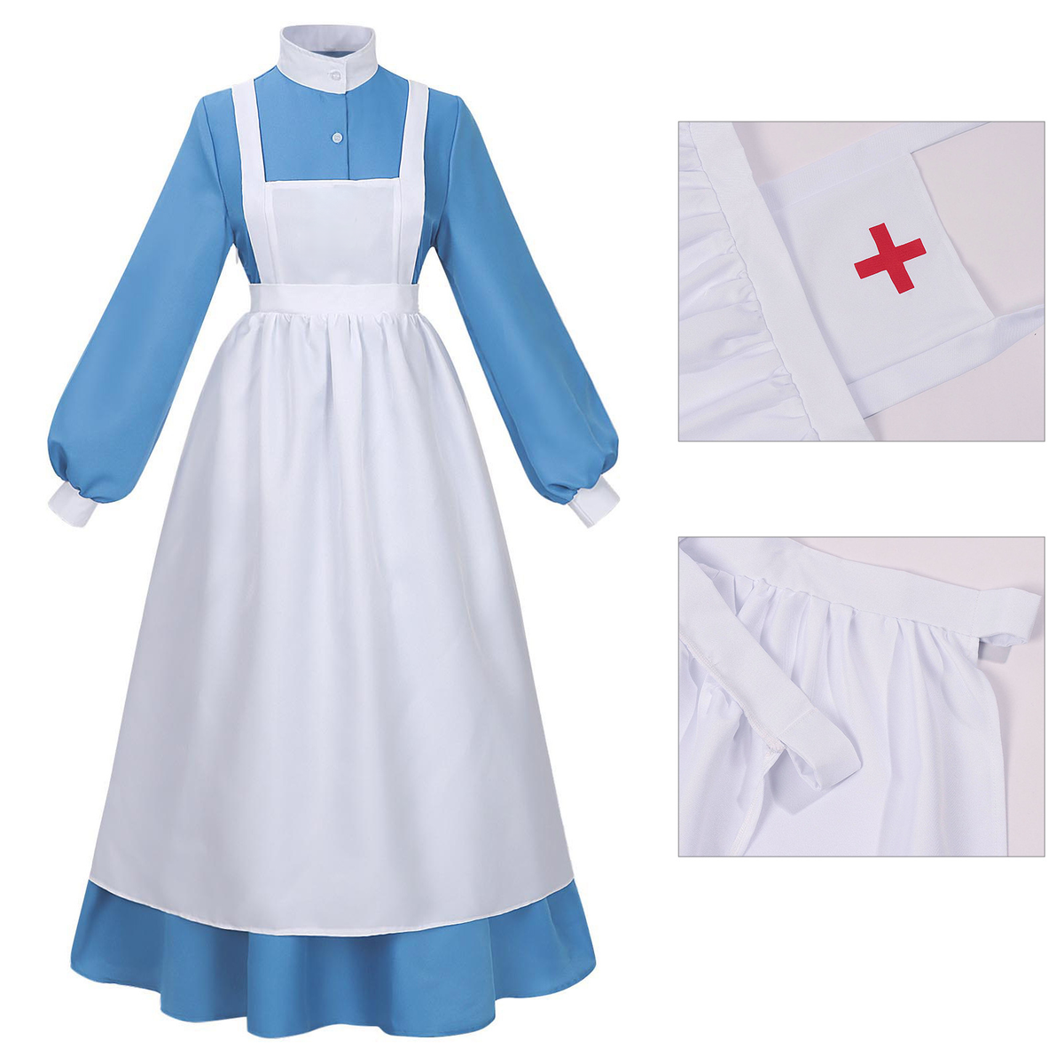 Bürgerkrieg-Schwester – historisches 1860er Pflegekleid, DAMEN