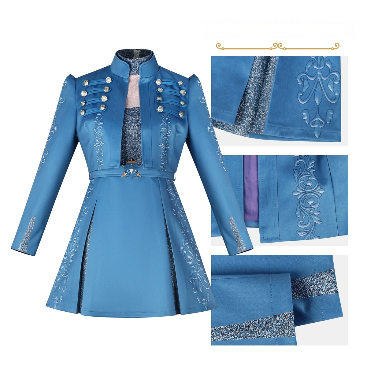Chloe Dark Wonderland Descendants Dunkles Maerchen Kleid Cosplay Kostuem Damen