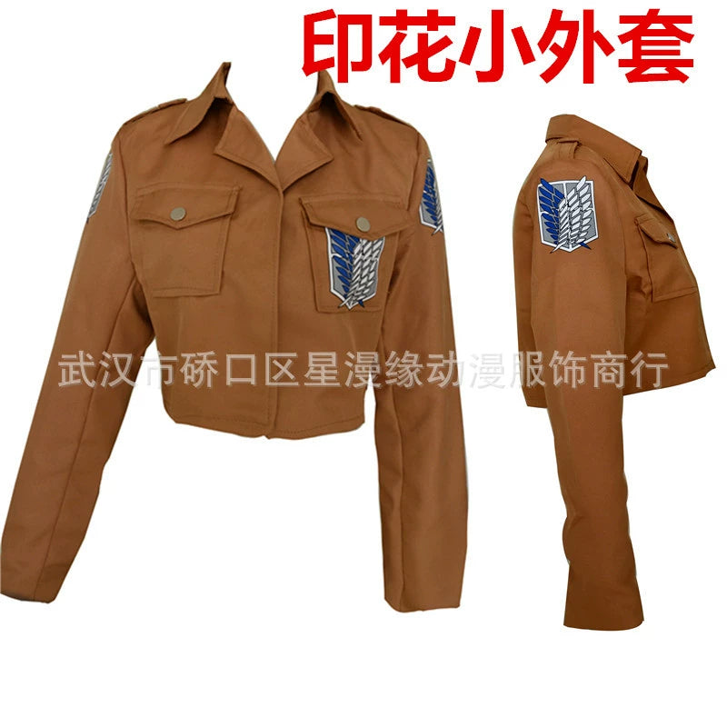 Freiheitsfluegel Jacke Attack on Titan Fluegel-Jacke Set Cosplay Kostuem Damen