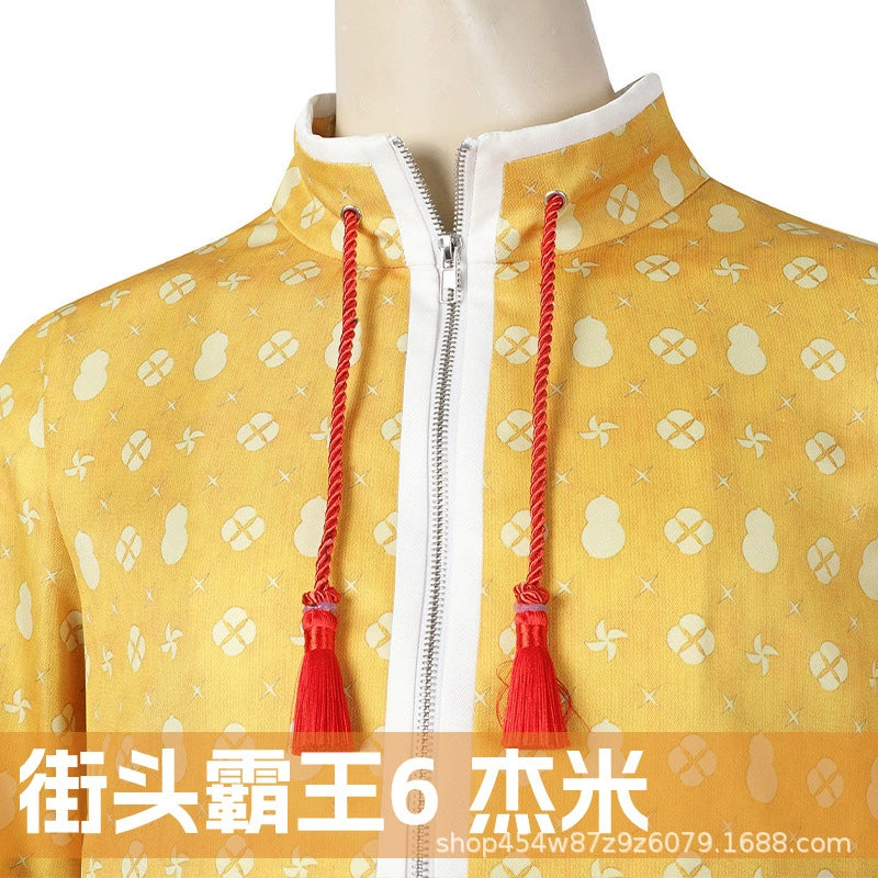 Jamie Street Fighter 6 Jacke Cosplay Kostuem Damen Gelb Rot