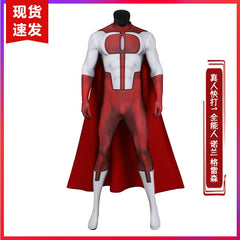 Omni-Man Mortal Kombat Kampfanzug Cosplay Kostuem Damen Rot