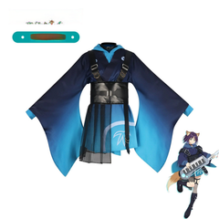 Kaguya Idol Bühnen-Kimono Cosplay Kostuem Damen Blau