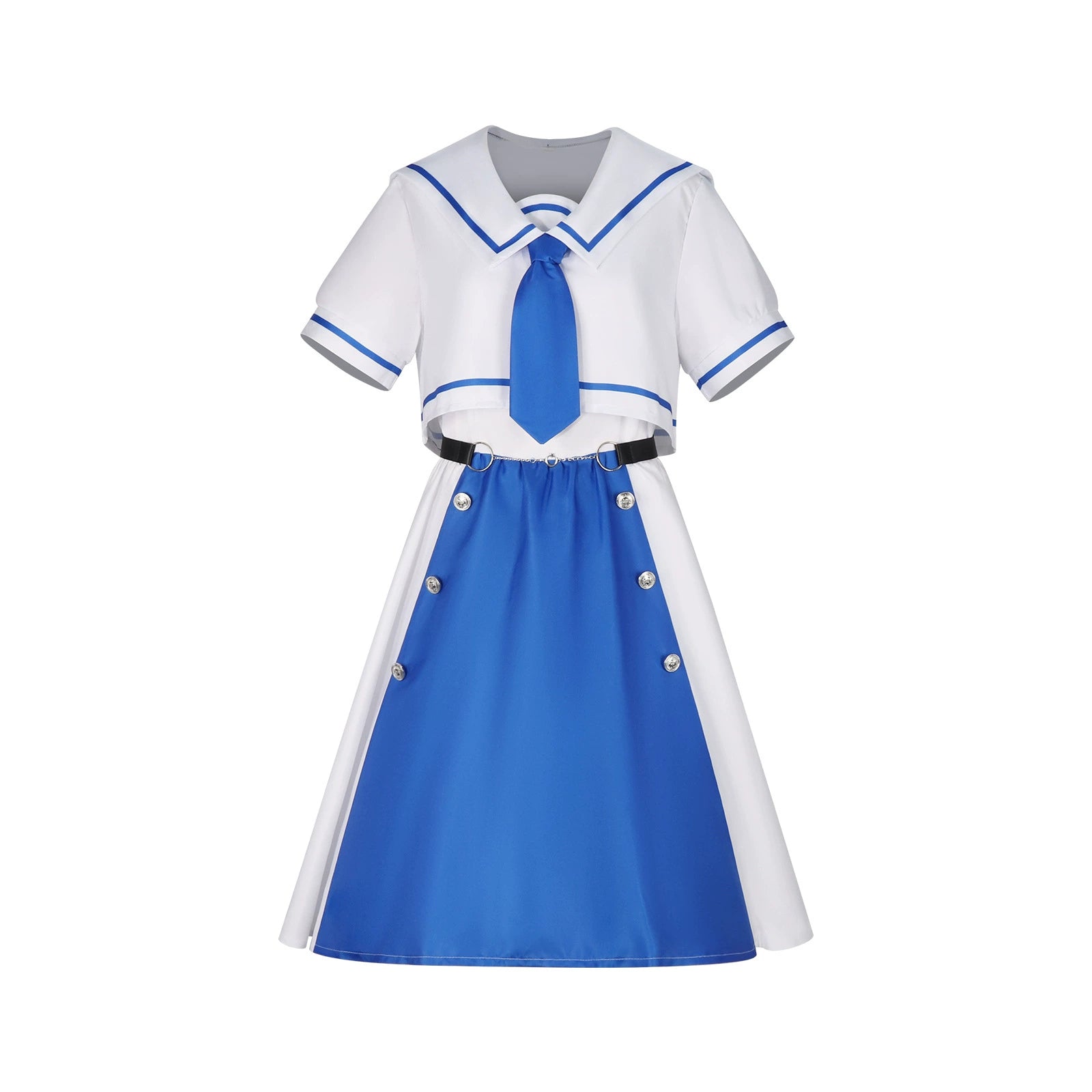 Hoshino Ichika Project Sekai Schuluniform Cosplay Kostuem Damen Blau Weiß