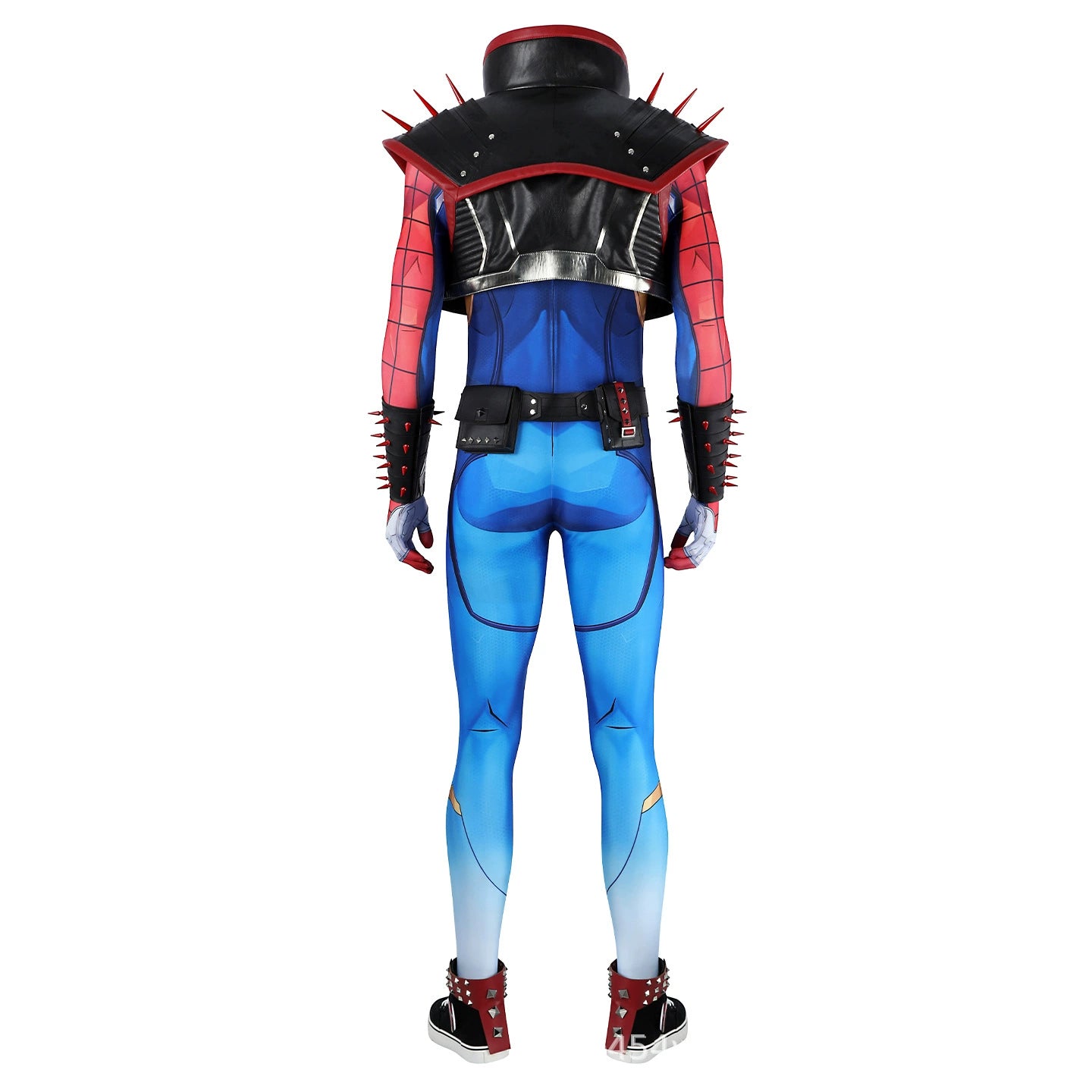 Spider-Punk Marvel Rivals Anzug Cosplay Kostuem Damen Rot Blau