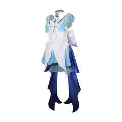 Shorekeeper Wuthering Waves Außergewöhnliches Kleid Cosplay Kostuem Damen Weiß Blau