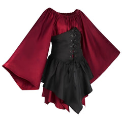Renaissance Kleiderdame Halloween & Mittelalter Renaissance Kleid Cosplay Kostuem Damen