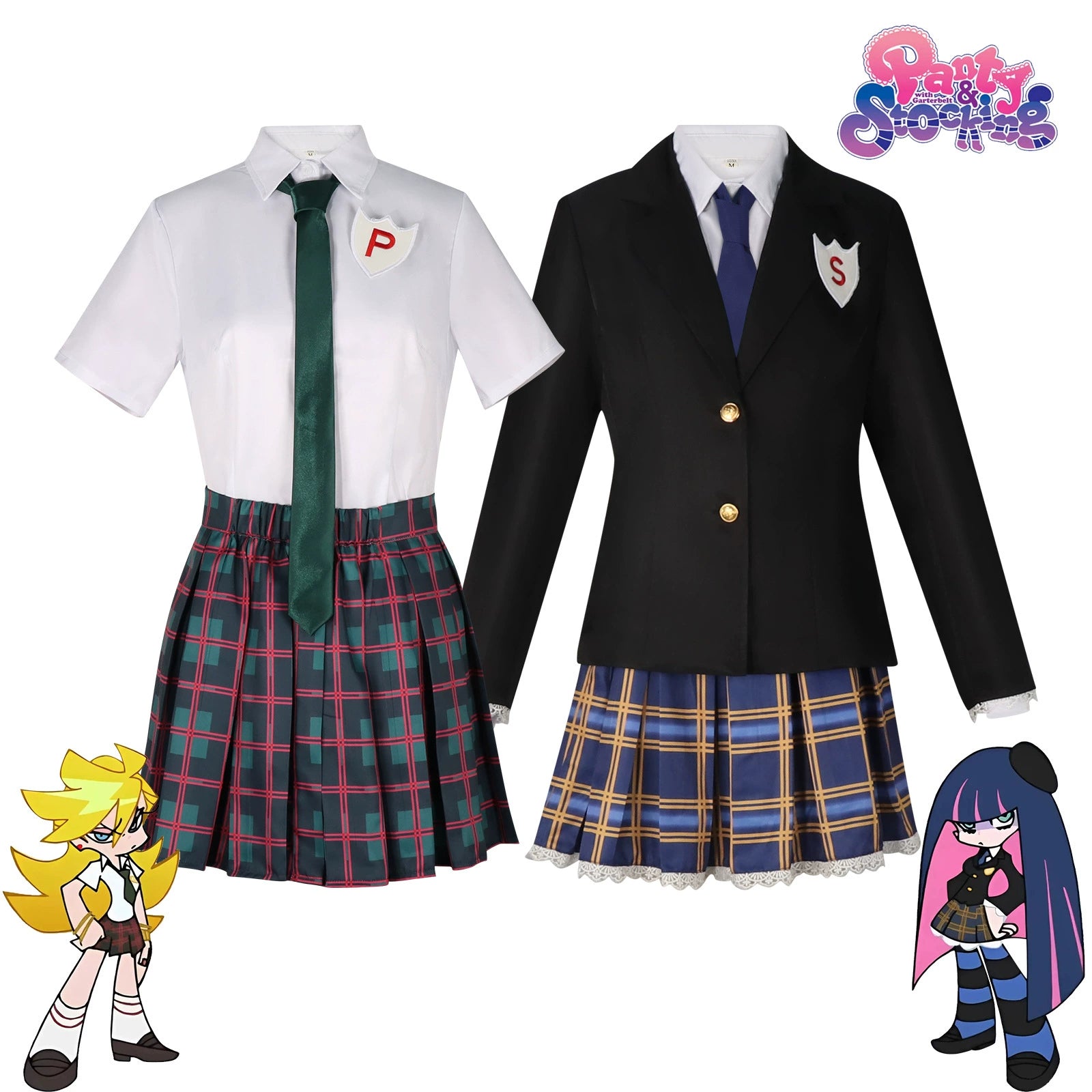 Panty Stocking JK Panty & Stocking Academy Uniform Cosplay Kostuem Damen