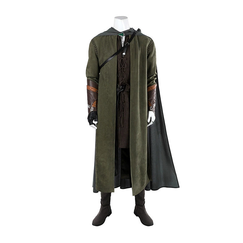 Aragorn Lord of the Rings Ranger-Outfit Cosplay Kostuem Damen Grün