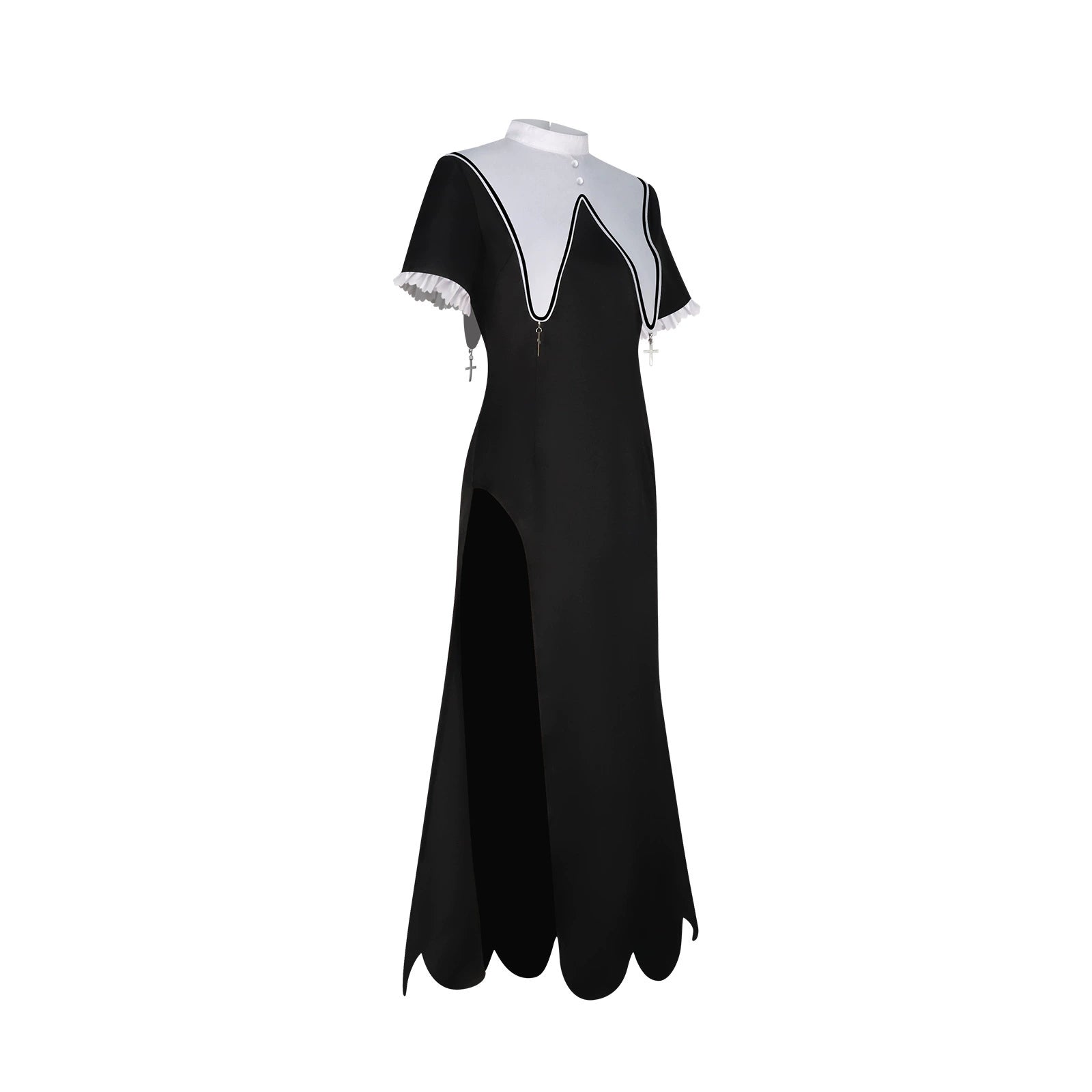 Asahina Mafuyu Project Sekai Nonnen-Kleid Cosplay Kostuem Damen Schwarz