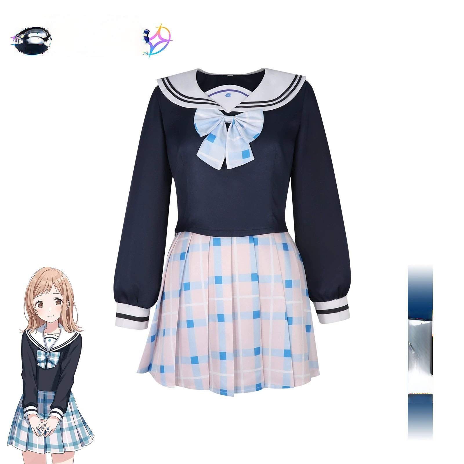 Mano Sakuragi The Idolmaster Schul-Idol-Uniform Cosplay Kostuem Damen